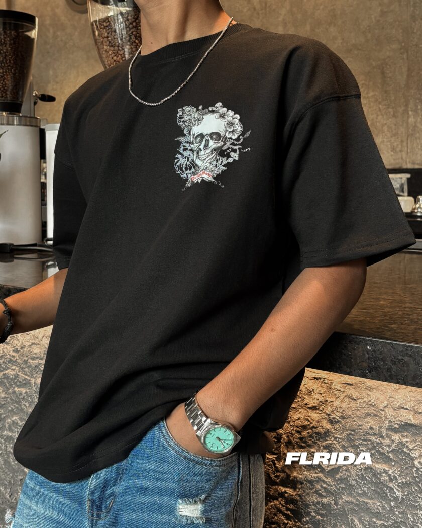 Skull And Flower | Tee 55 - Image 3